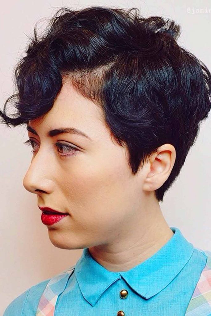 Vintage Style Curly Pixie