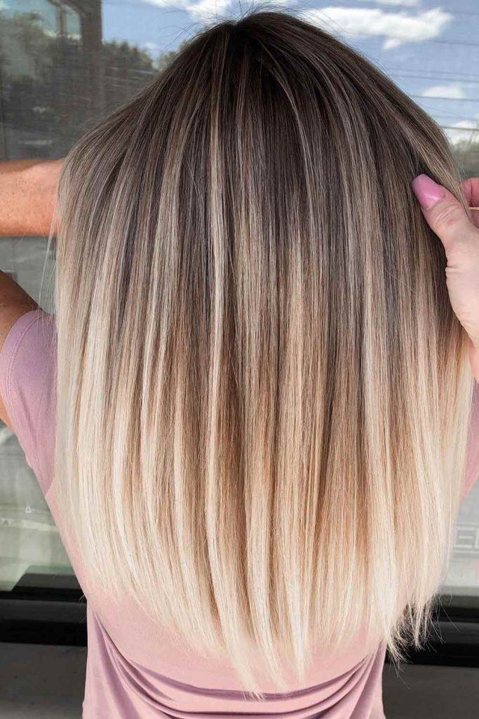 Long Straight Hair with Balayage
