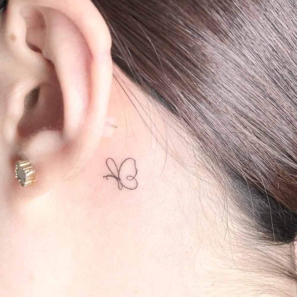 Minimalist Butterfly Tattoo