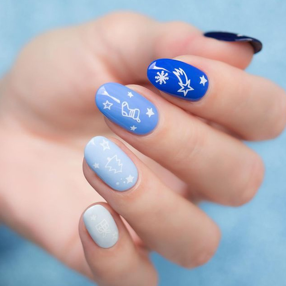 Falling Star for Christmas Nails