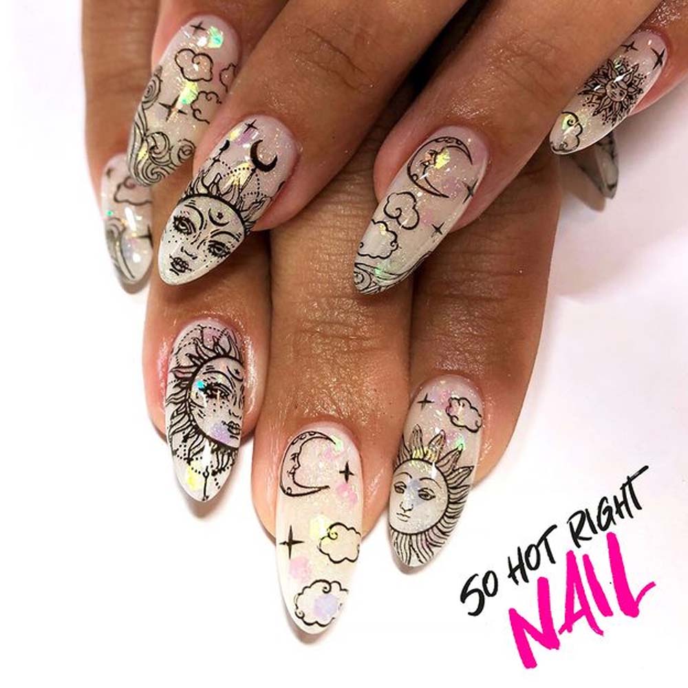 Sun, Moon and Stars on Nails