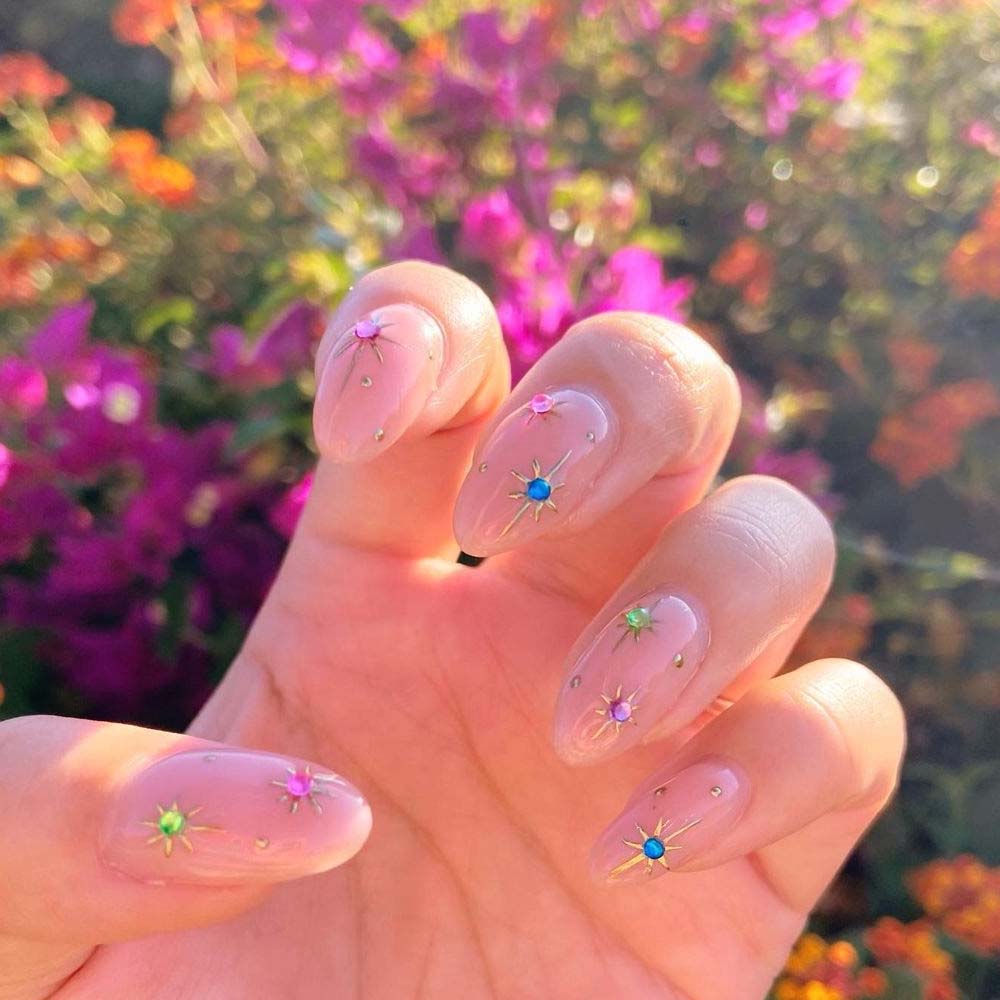 Stars and Gems Star Design Nails