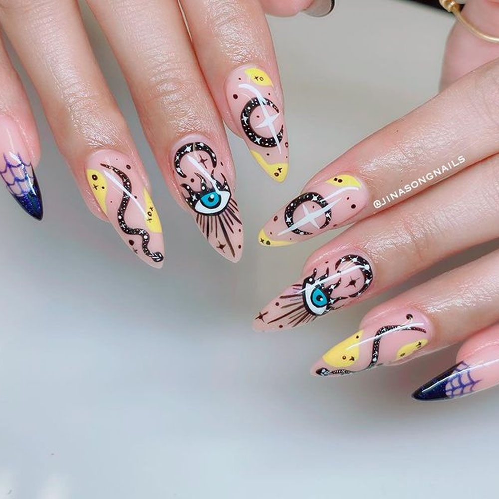 Wicca Nails with Stars