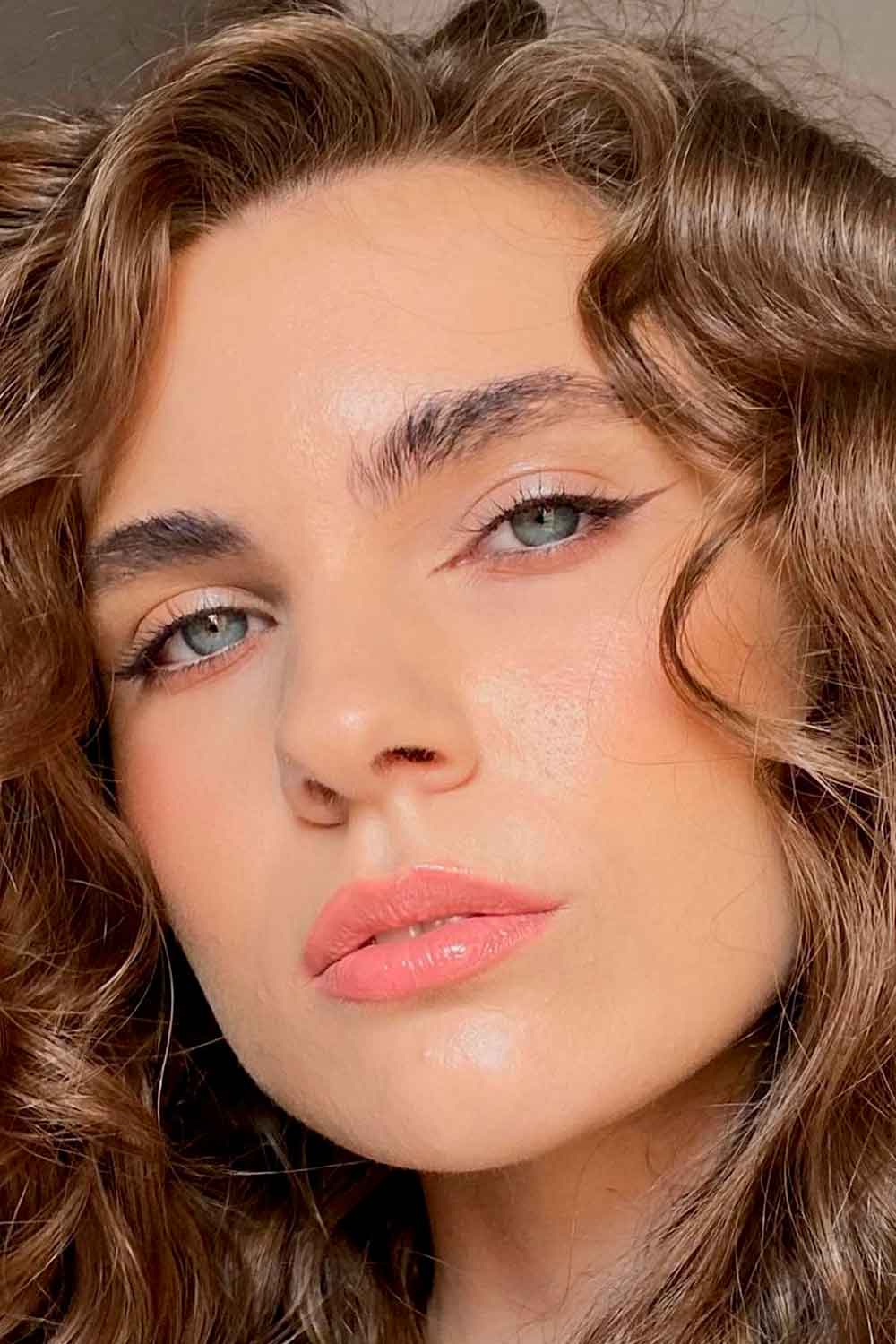 Soft Makeup With Winged Eyeliner
