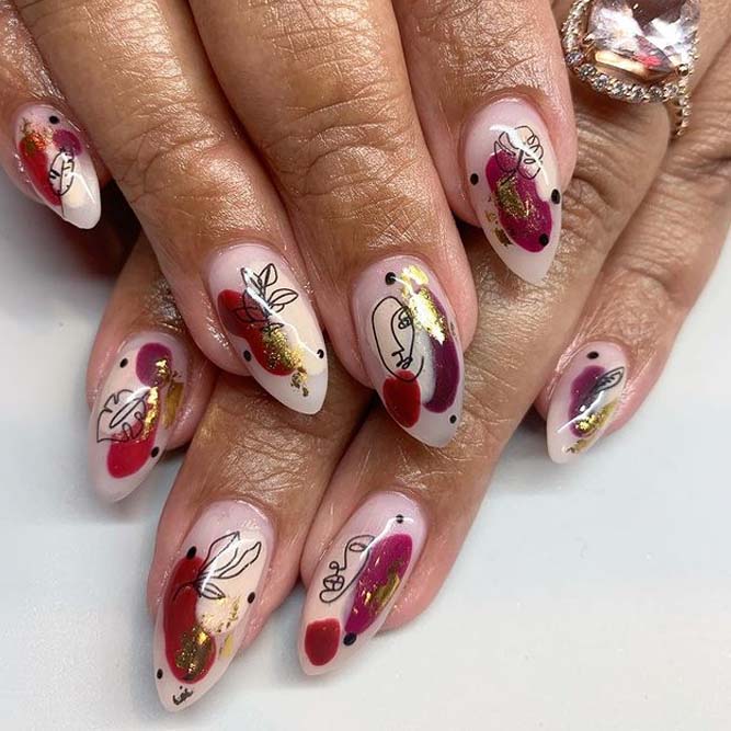 Wine Burgundy Manicure