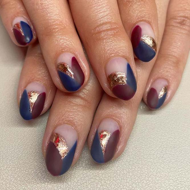Burgundy Matte Nails