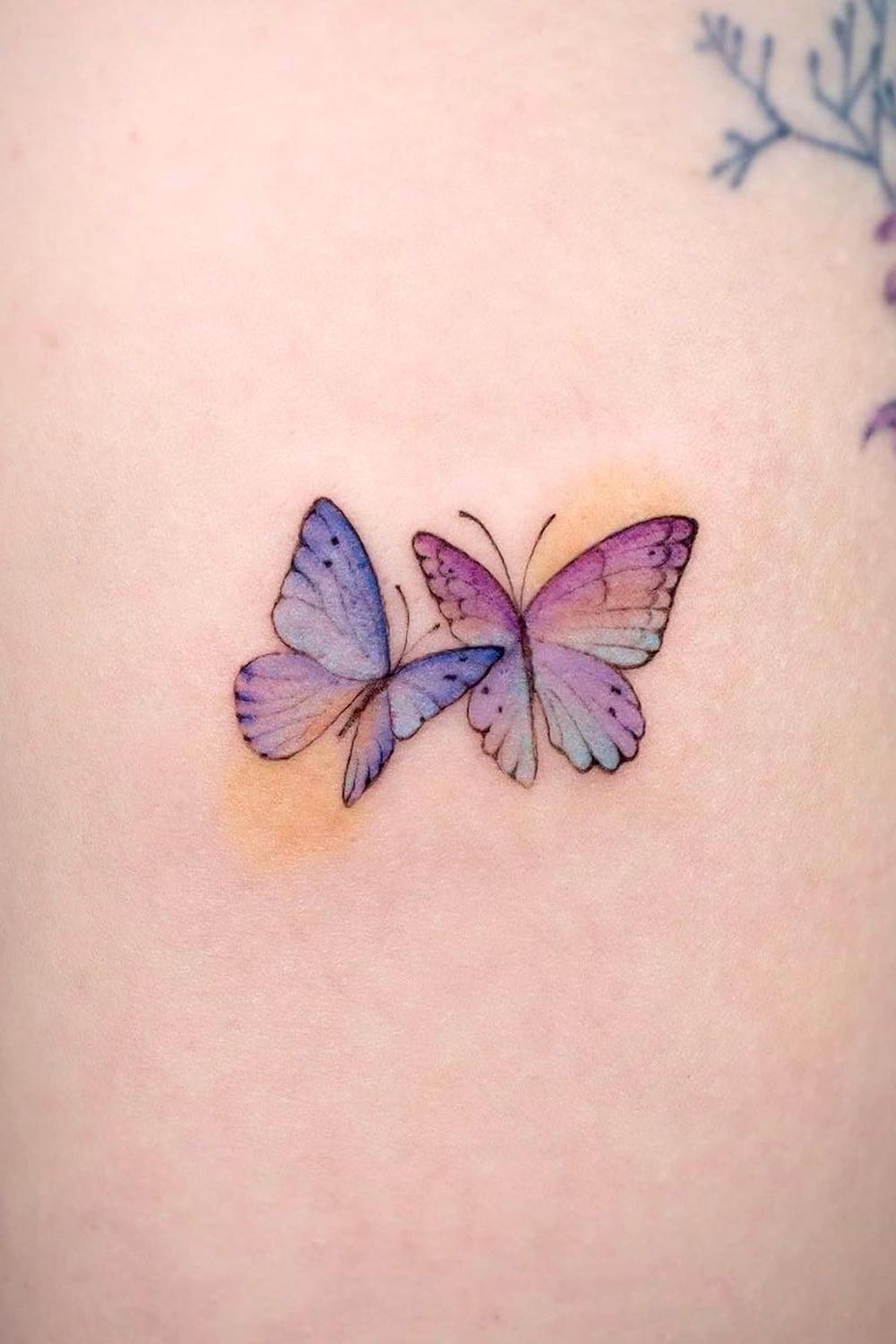 Double Butterflies on Shoulder