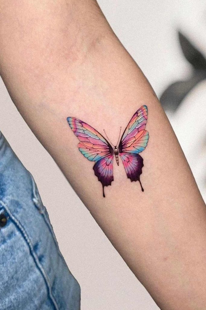 Colorful Butterfly Tattoo