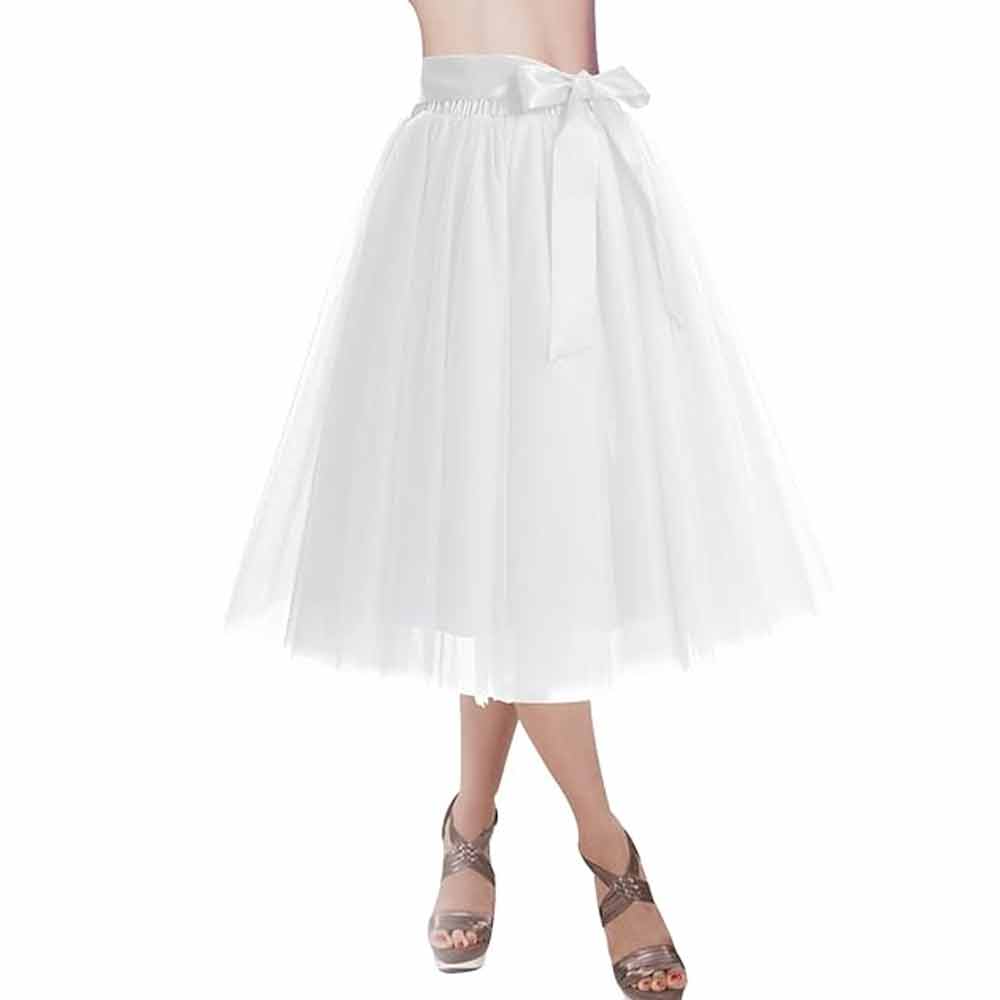 A Line Tulle Skirt