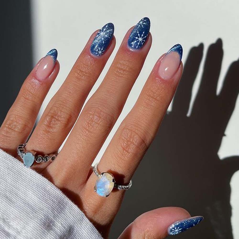 Midnight Velvet Christmas Nails