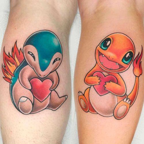 Matching Tattoos With Pokemon #pokemon #matchingtattoos