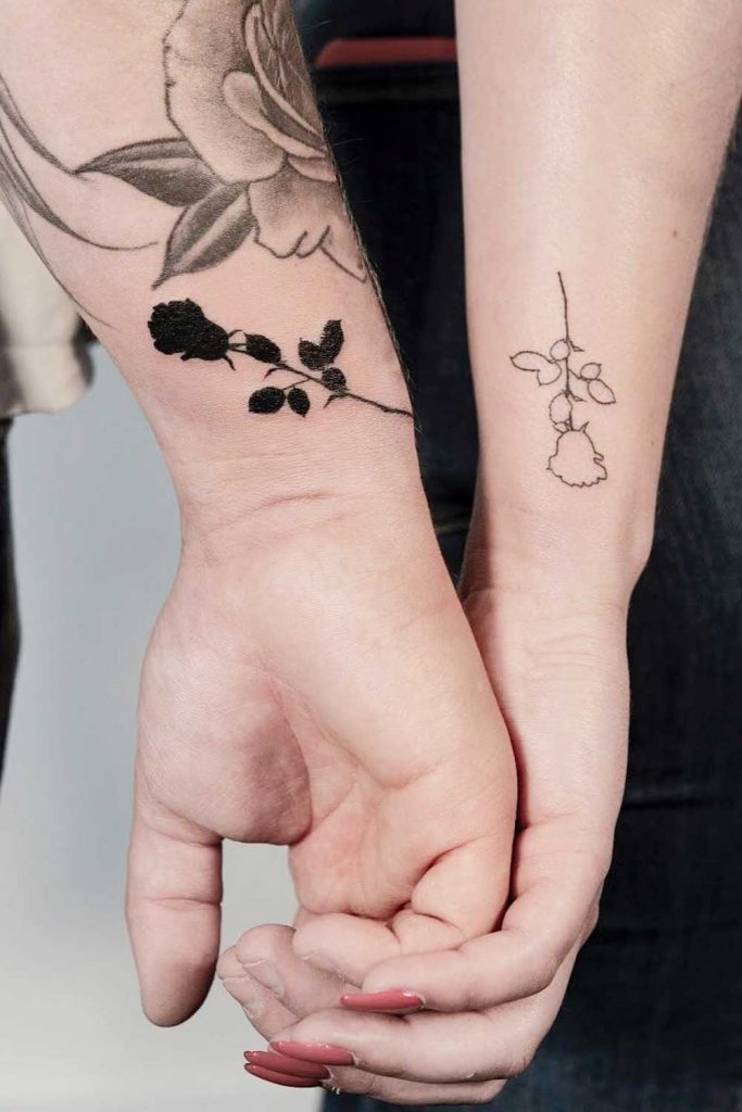 Rose Couple Tattoos