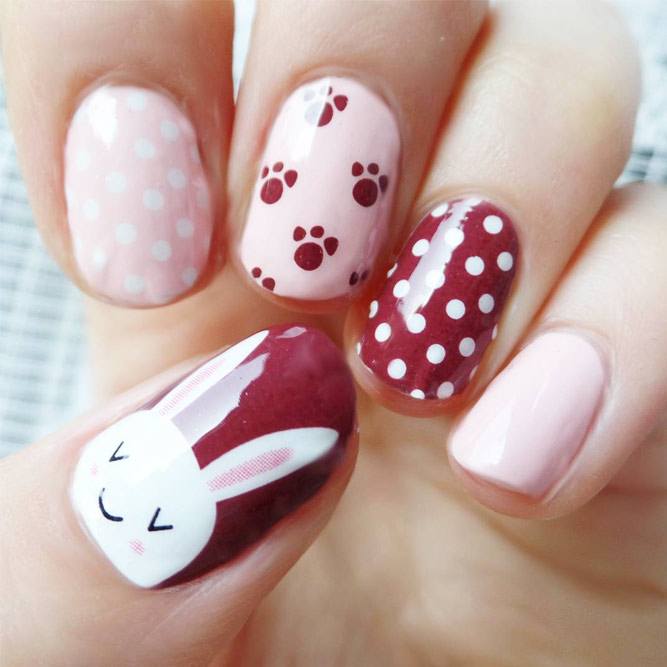 Rabbit Easter Nail Art ideas