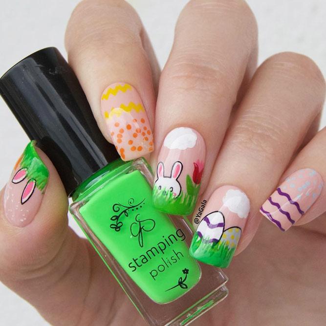 Rabbit Easter Nail Art ideas