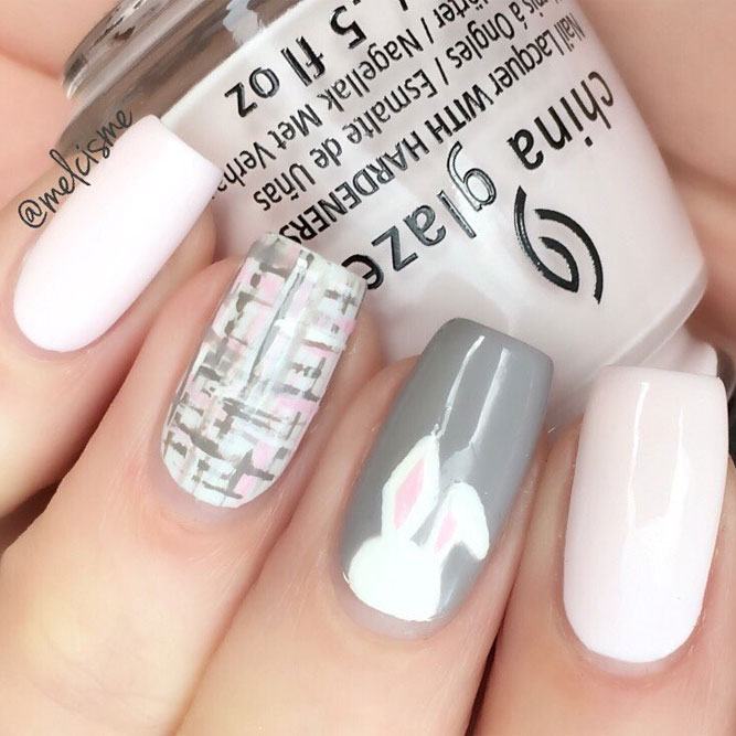 Rabbit Easter Nail Art ideas