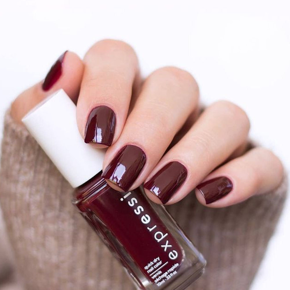 Deep Red Fall Nails