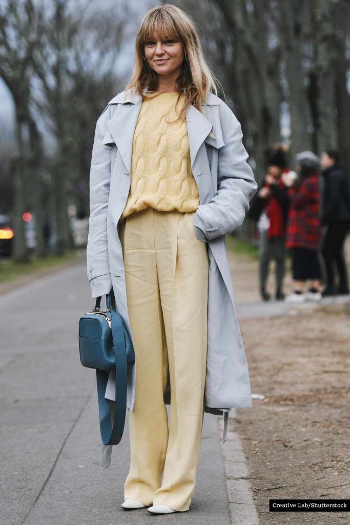 Spring Yellow Sweater with Pants 