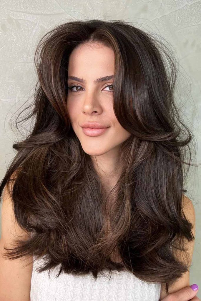 Voluminous Curtain Bangs