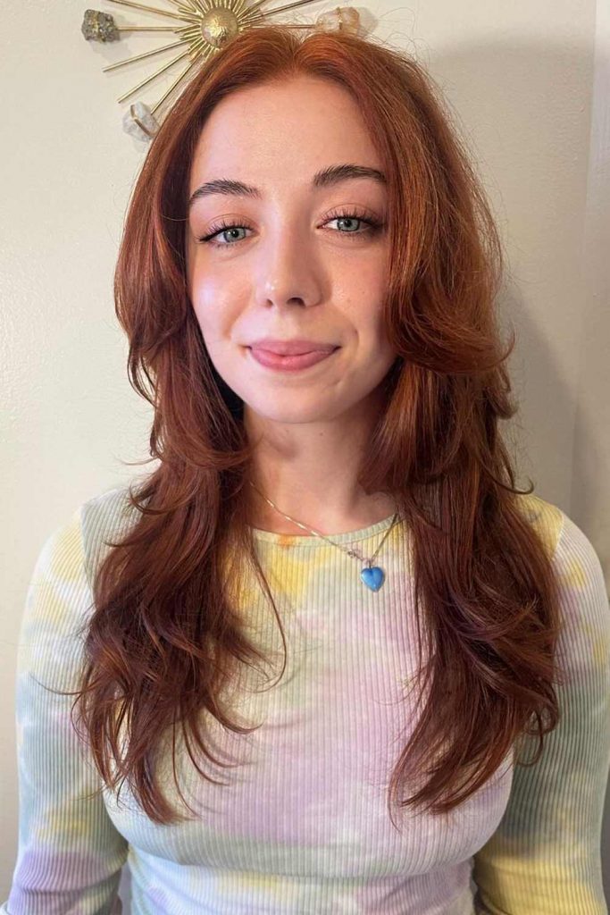 Layered Haircuts with Long Asymmetric Bangs #longhaircuts #layeredhair