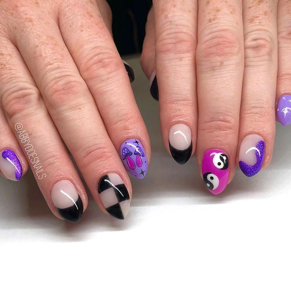 Lavender Nails for Halloween