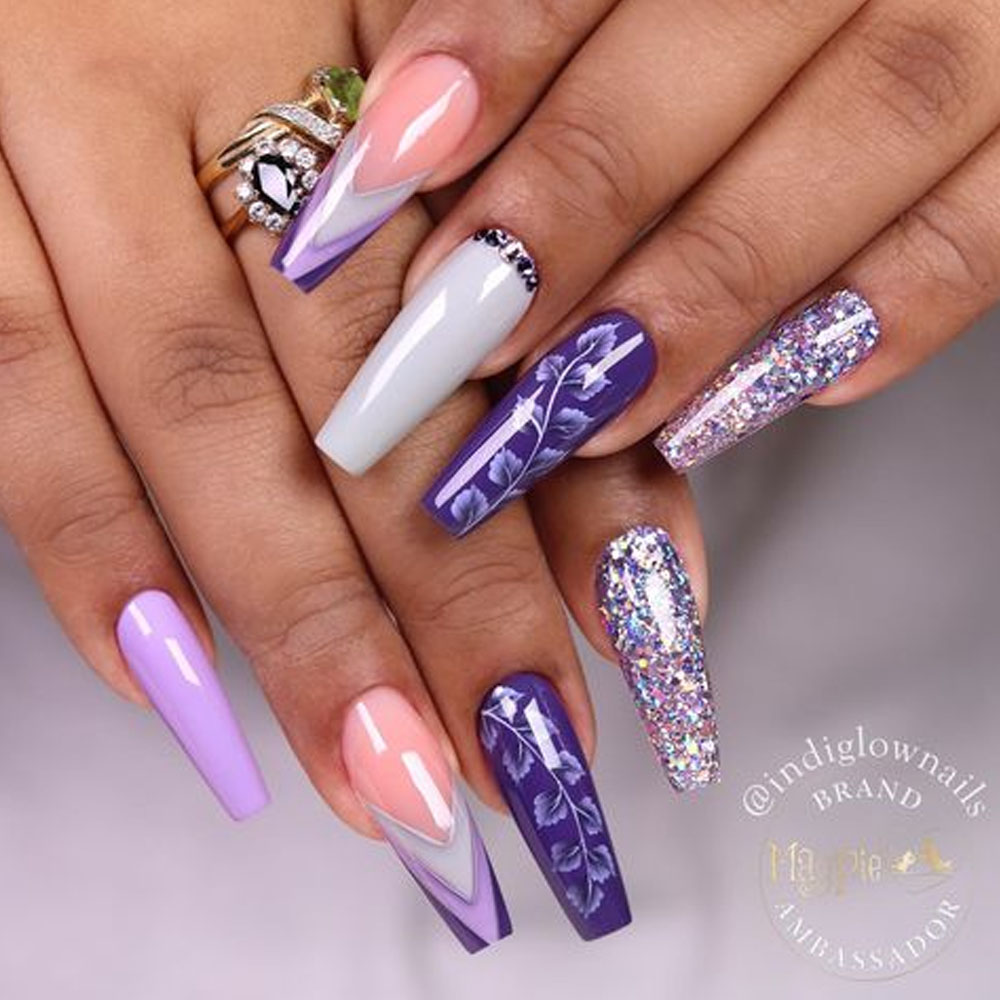 Lavender Autumn Nails