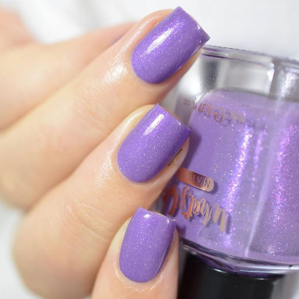 Glitter Lavender Nails