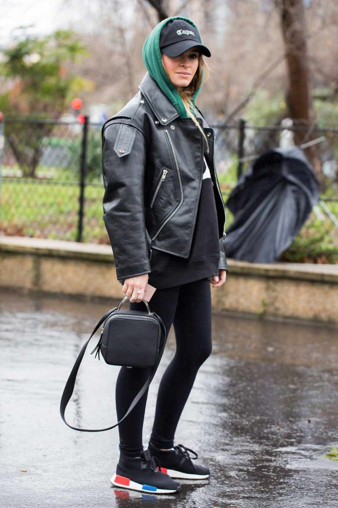 Casual Look With Leggings and Hoodie 