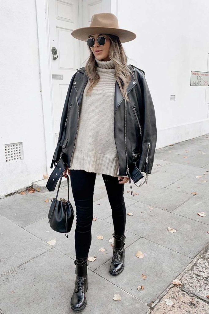 Casual Outfits with Leather Jacket