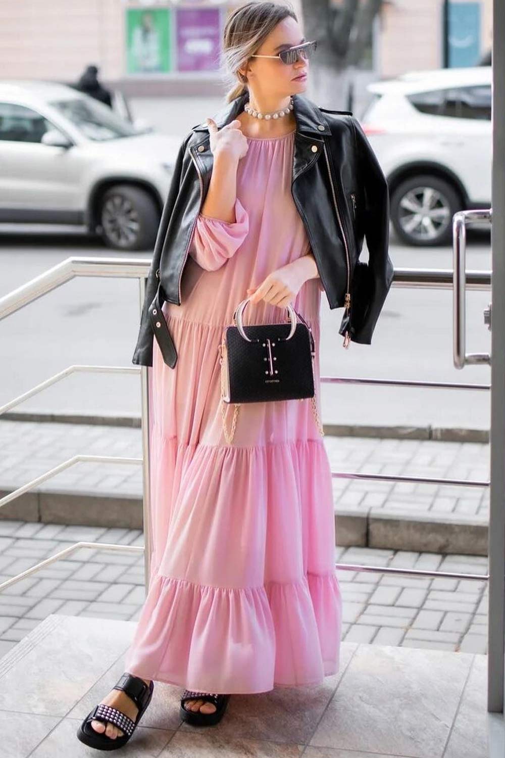 Pink Maxi Dress Accent for Valentines Day