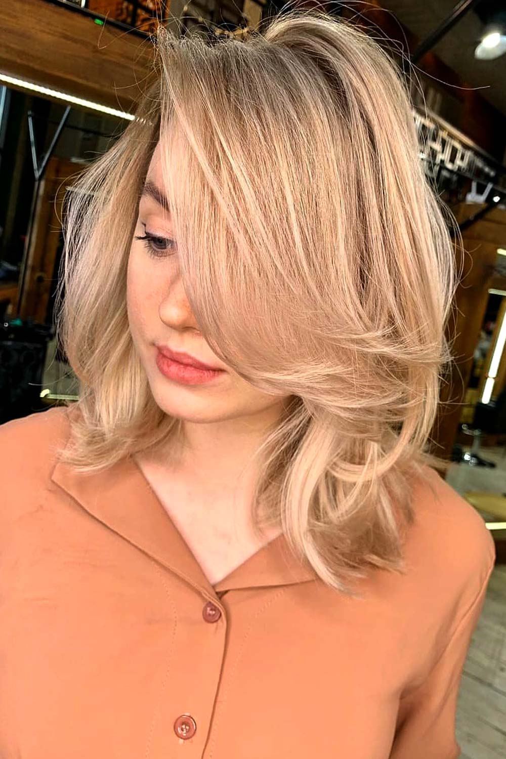 Butterfly Bangs with Medium Length Thin Hair