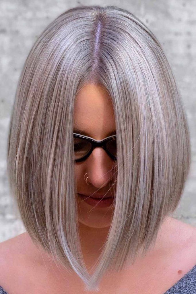 Medium Blonde Bob With Longer Sides