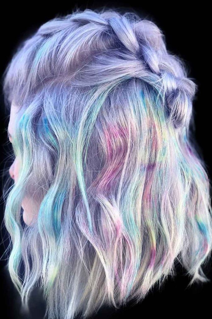 Wavy Long Bob With Top Braid