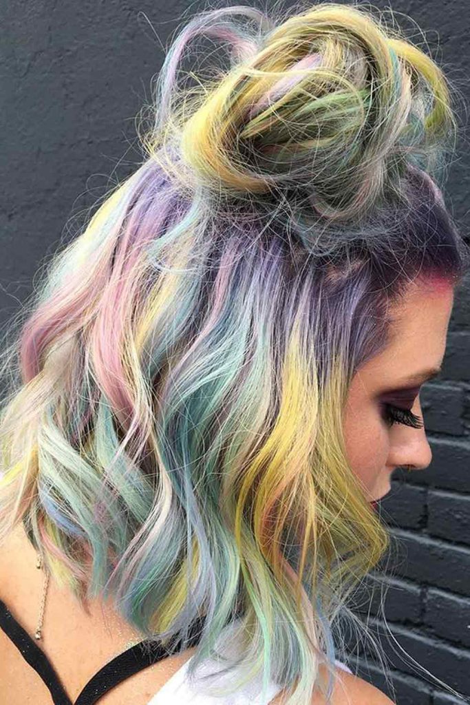 Wavy Long Bob With Top Knots