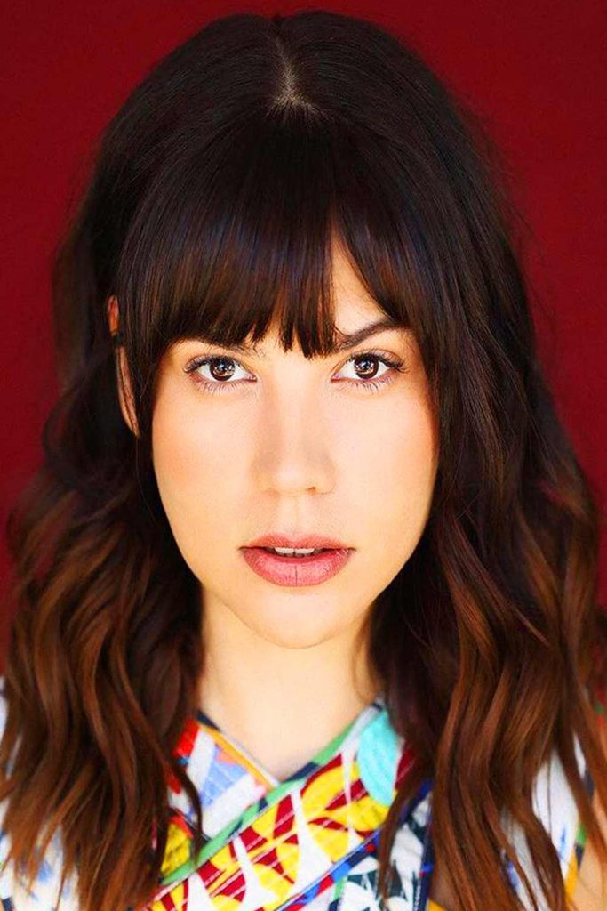 Medium-Length Hairstyles With Thick Bangs