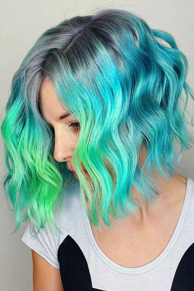 Messy Wavy Lob