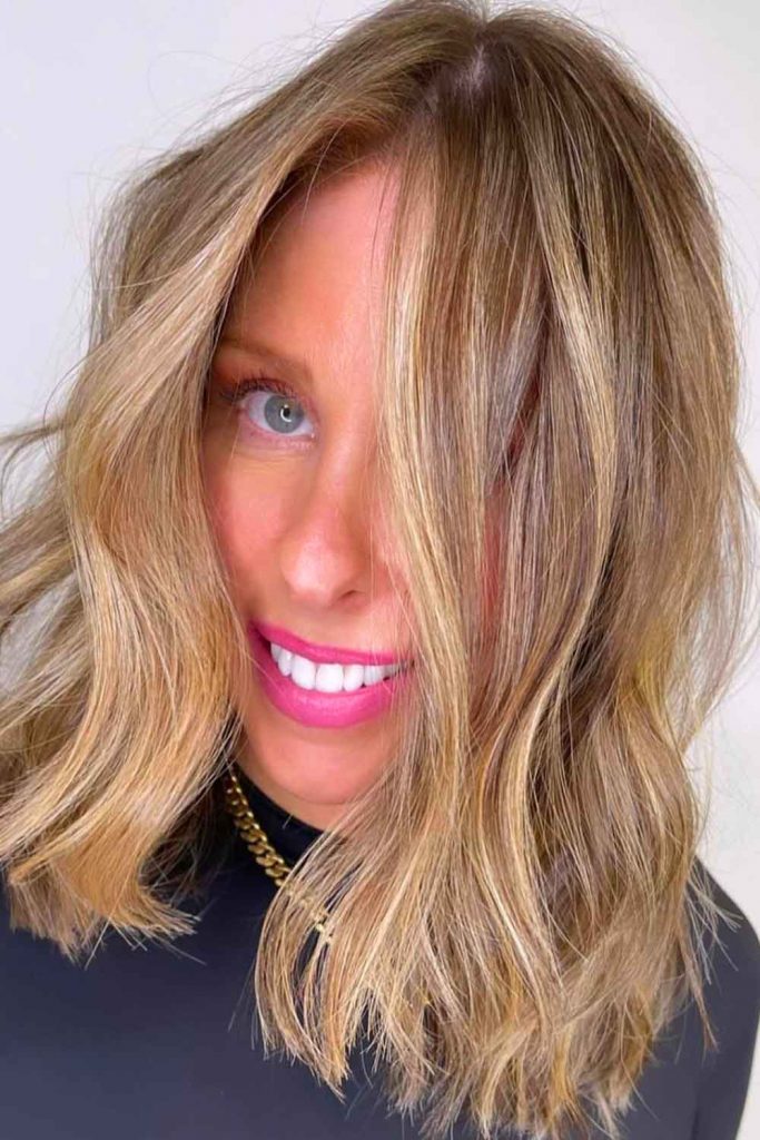 Messy Wavy Lob