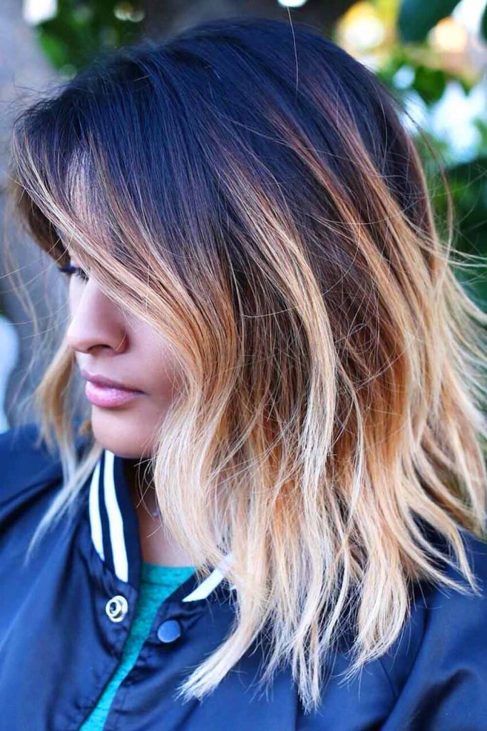 Shoulder-Length Layered Lob