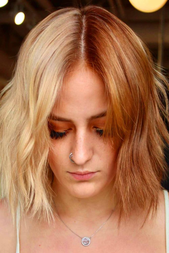 Two-Toned Medium-Length Hairstyles