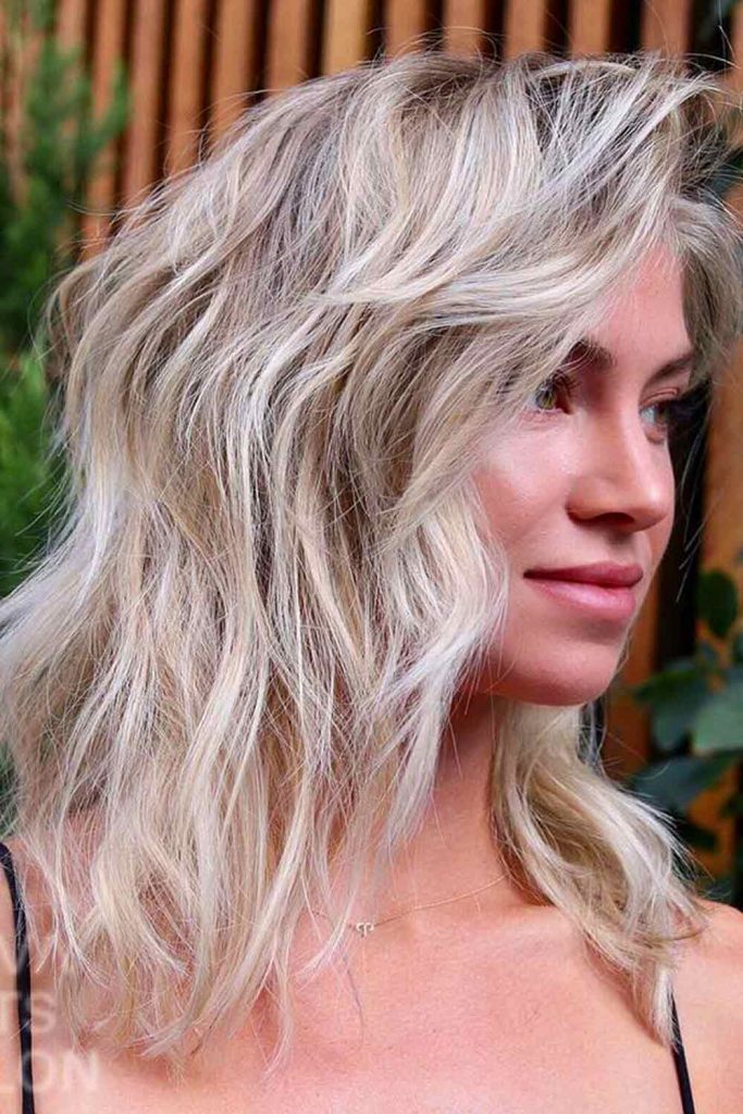 Medium Length Hairstyles With Side Bang