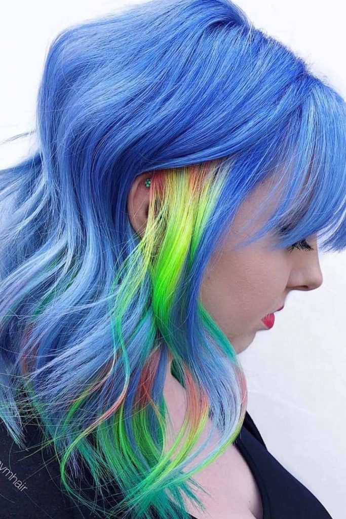 Blue Hair with Bright Undertones