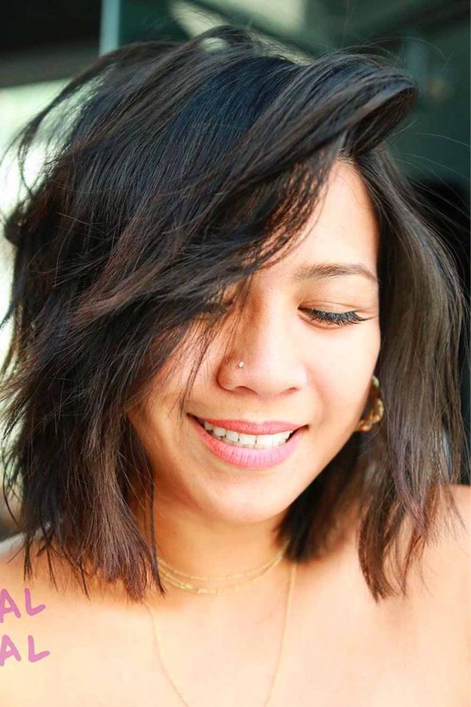 Medium Length Hairstyles With Side Bang