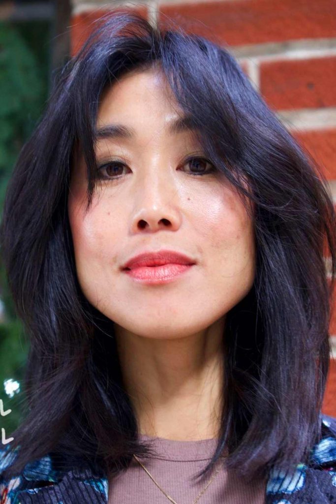 Medium Length Layered Hairstyles With Long Bang