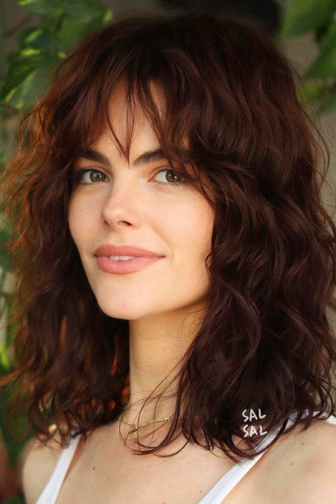 Medium Length Layered Hairstyles With Long Bang