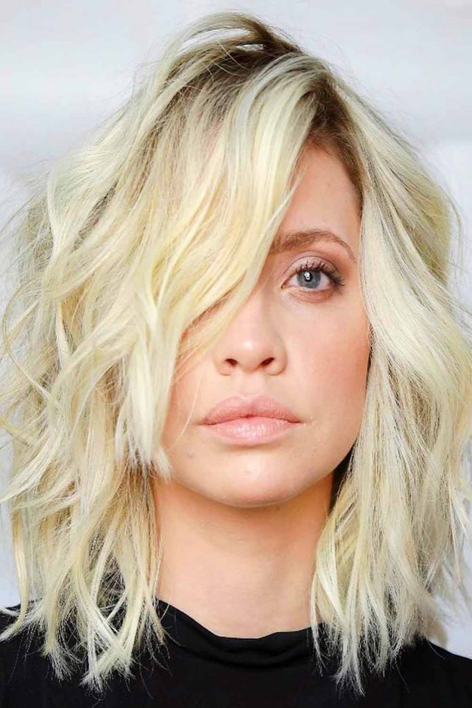 Side-Parted Layered Haircuts for Medium Hair