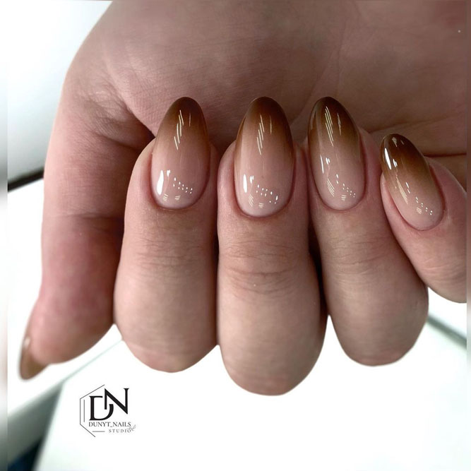 Brown Ombre Nails