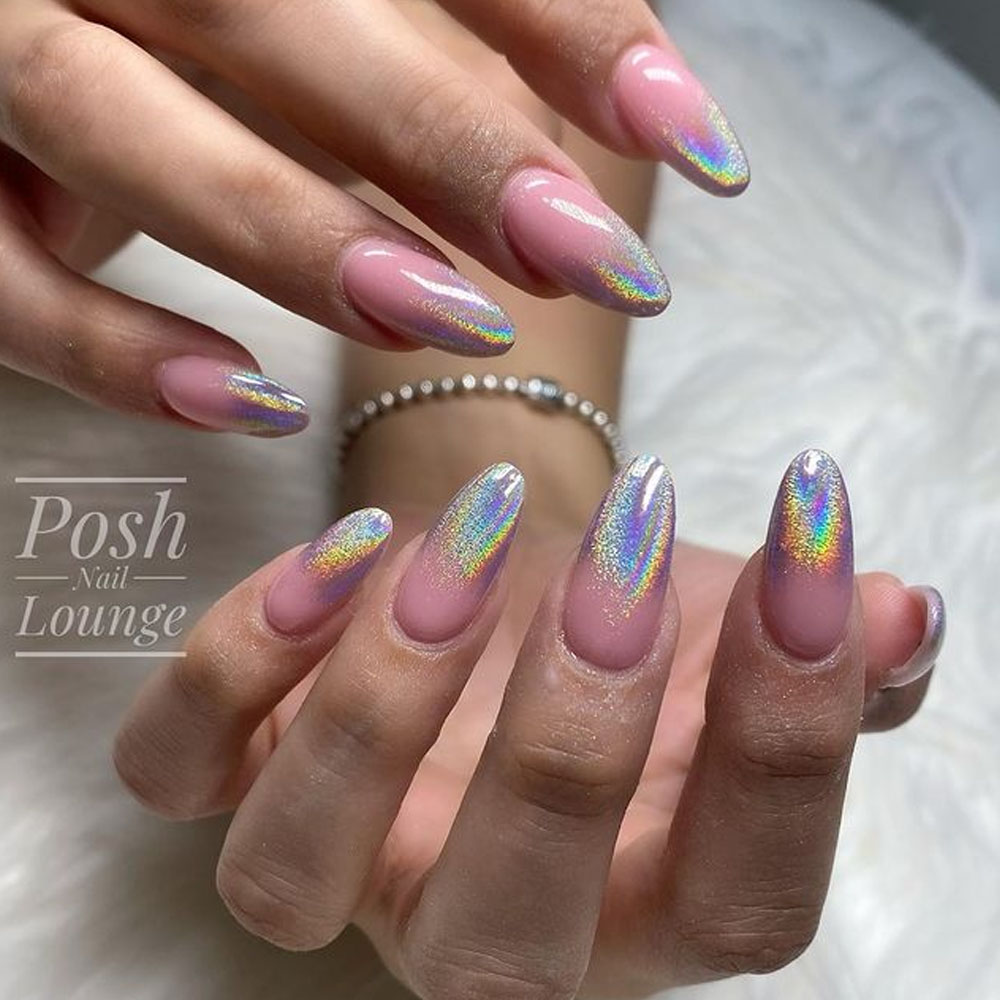Holo Ombre Nails