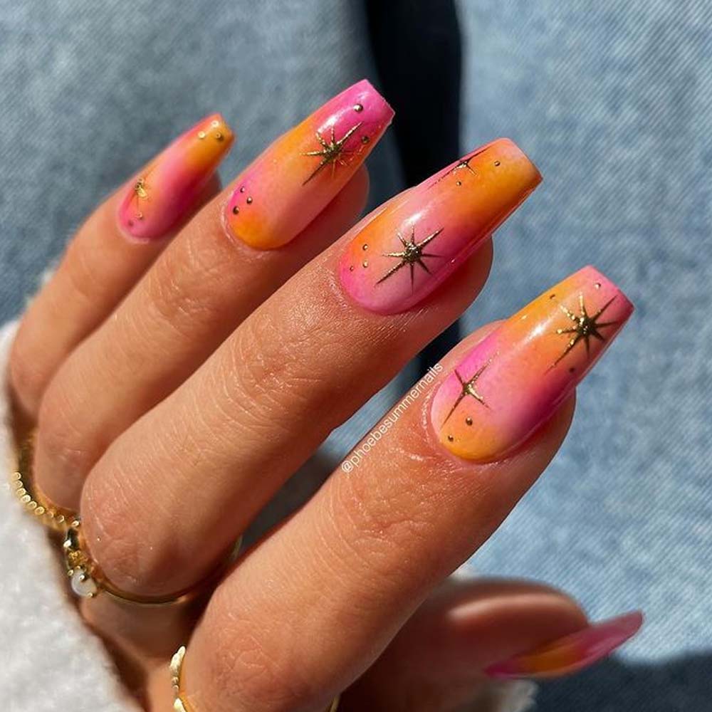 Sunset Ombre Nails