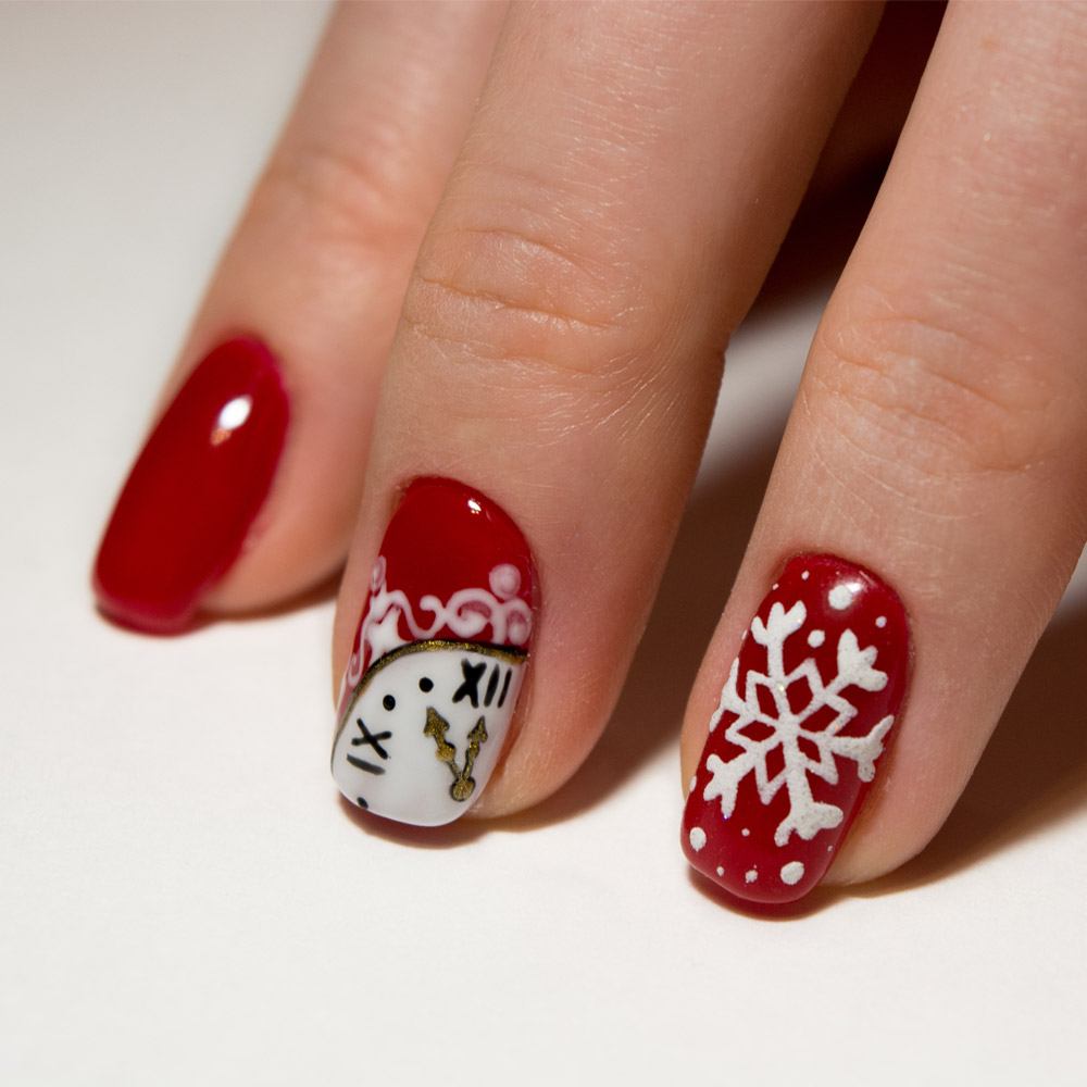 Winter Nail with Snowflake