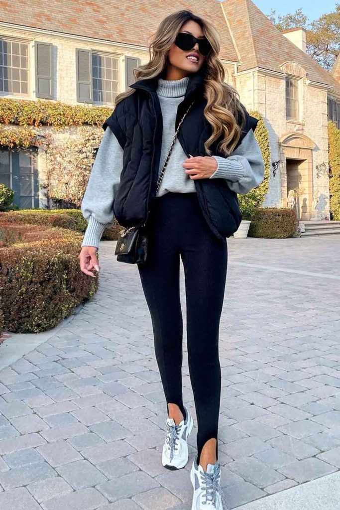 Leggins With Vest Outfits