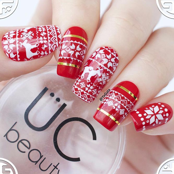 Christmas Red Nails Designs